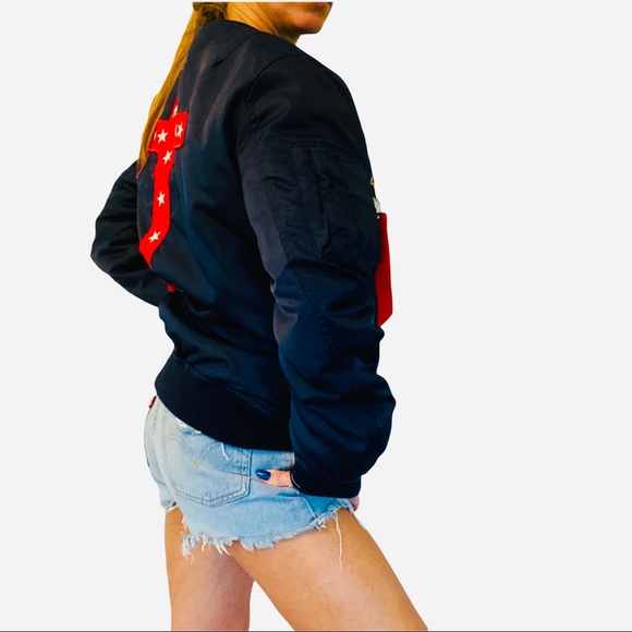 Kanye West X Yeezy Tour Bomber Jacket Navy with Cross EUC/Like New Unisex: Large - Picture 4 of 16